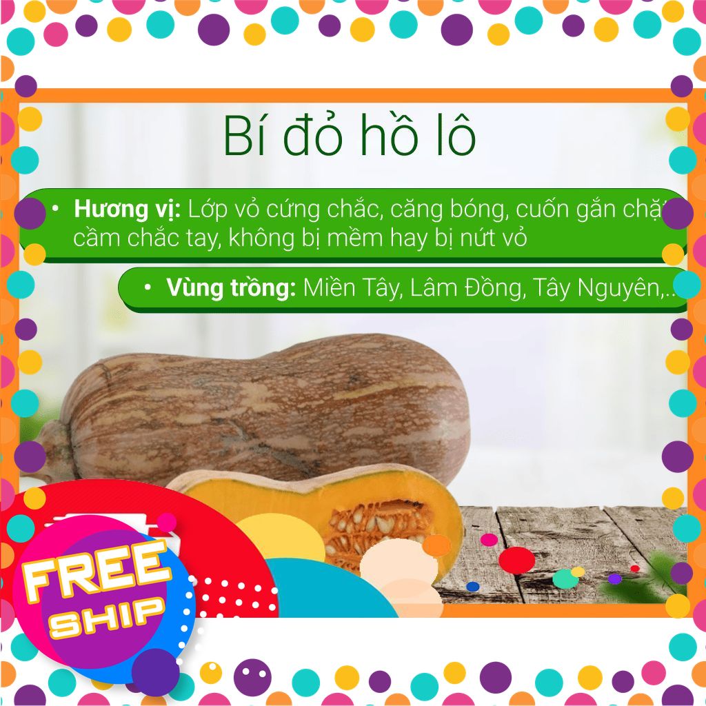 [Có Xuất VAT-Rau tươi] [Có Xuất VAT-Giao TOÀN QUỐC] 5000g (5KG) Bí Đỏ Hồ Lô (1-3-5 trái)