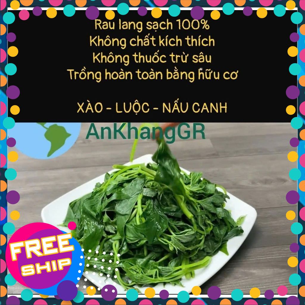 |CHỈ GIAO HÀNG MIỀN BẮC| 1 TÚI RAU LANG 400-500G SIÊU SẠCH MỚI HÁI, DÙNG XÀO, ĐẢO, LUỘC NGON TUYỆT