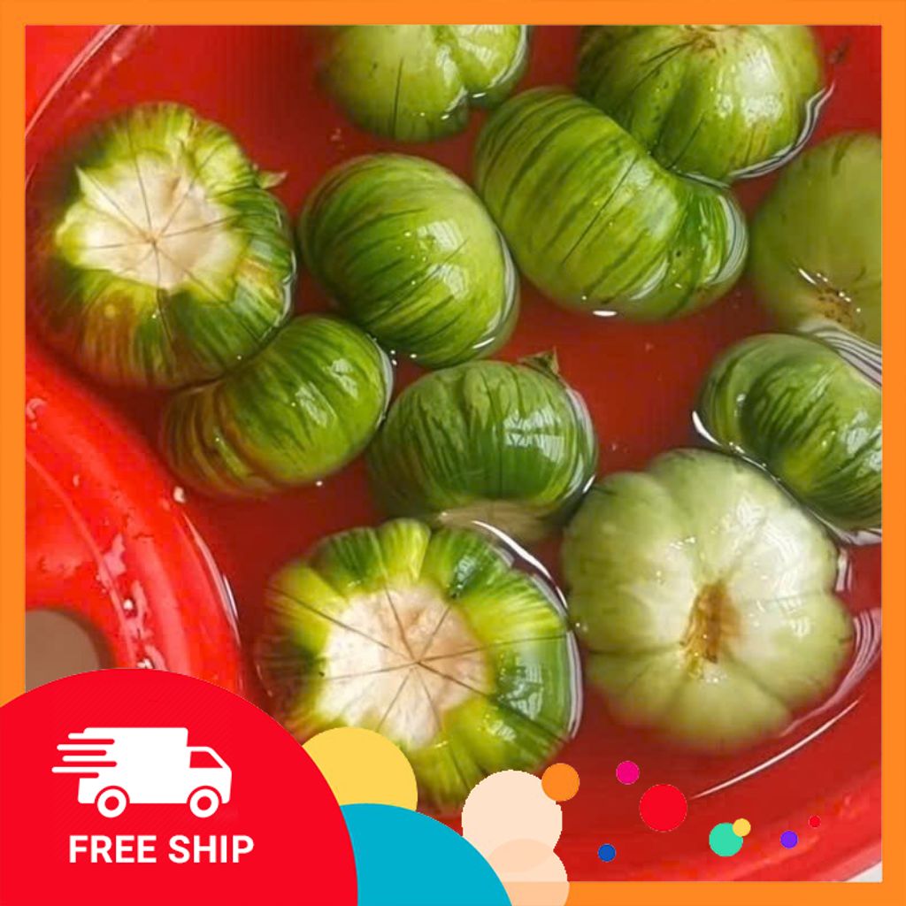 Thùng 5kg Cà Gém quê ( cà bát ) tươi xanh mới hái. đang chính vụ